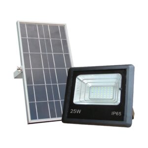 Refletor Solar LED 25w Auto Recarregável Branco Frio Premium