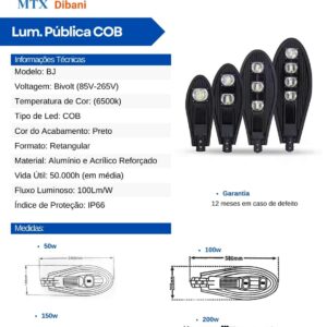 Luminária pública COB