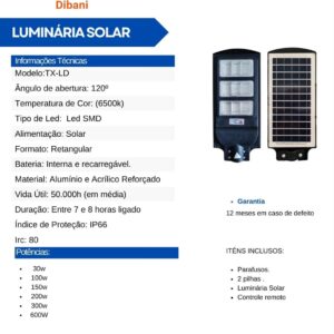 Luminária Solar