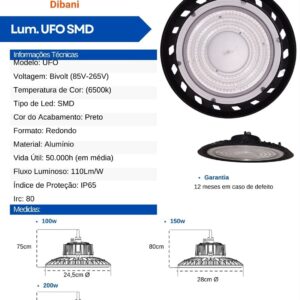 Luminária UFO SMD